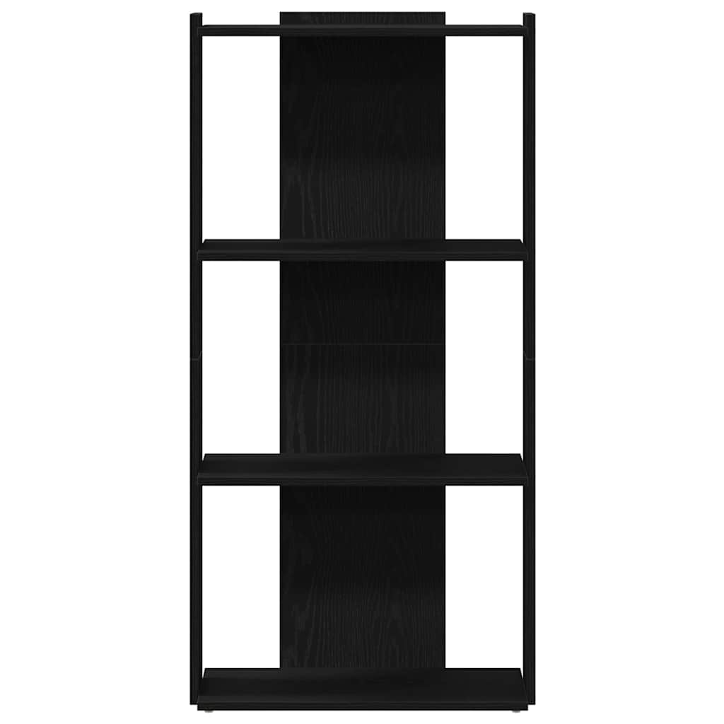 vidaXL Libreria a 3 Ripiani Nera 60x30x120 cm in Legno Multistrato VIDAXL