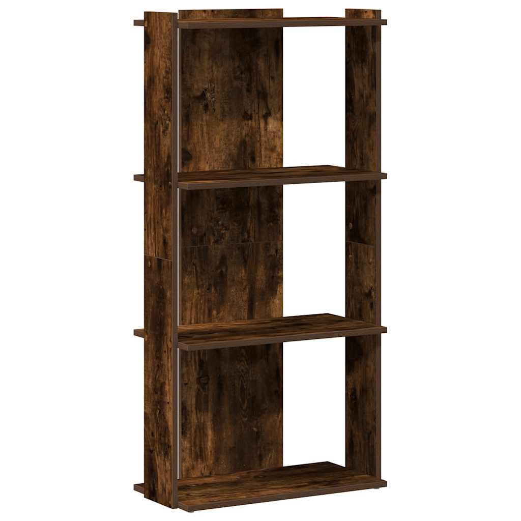 vidaXL Libreria a 3 Ripiani Rovere Fumo 60x30x120 cm Legno Multistrato