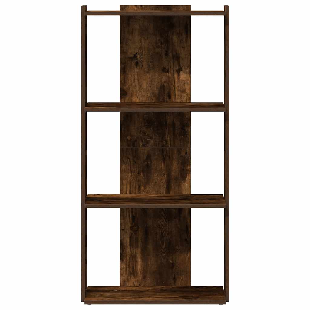 vidaXL Libreria a 3 Ripiani Rovere Fumo 60x30x120 cm Legno Multistrato
