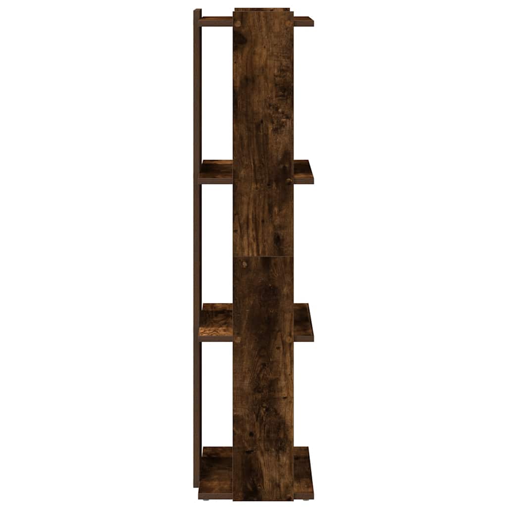 vidaXL Libreria a 3 Ripiani Rovere Fumo 60x30x120 cm Legno Multistrato