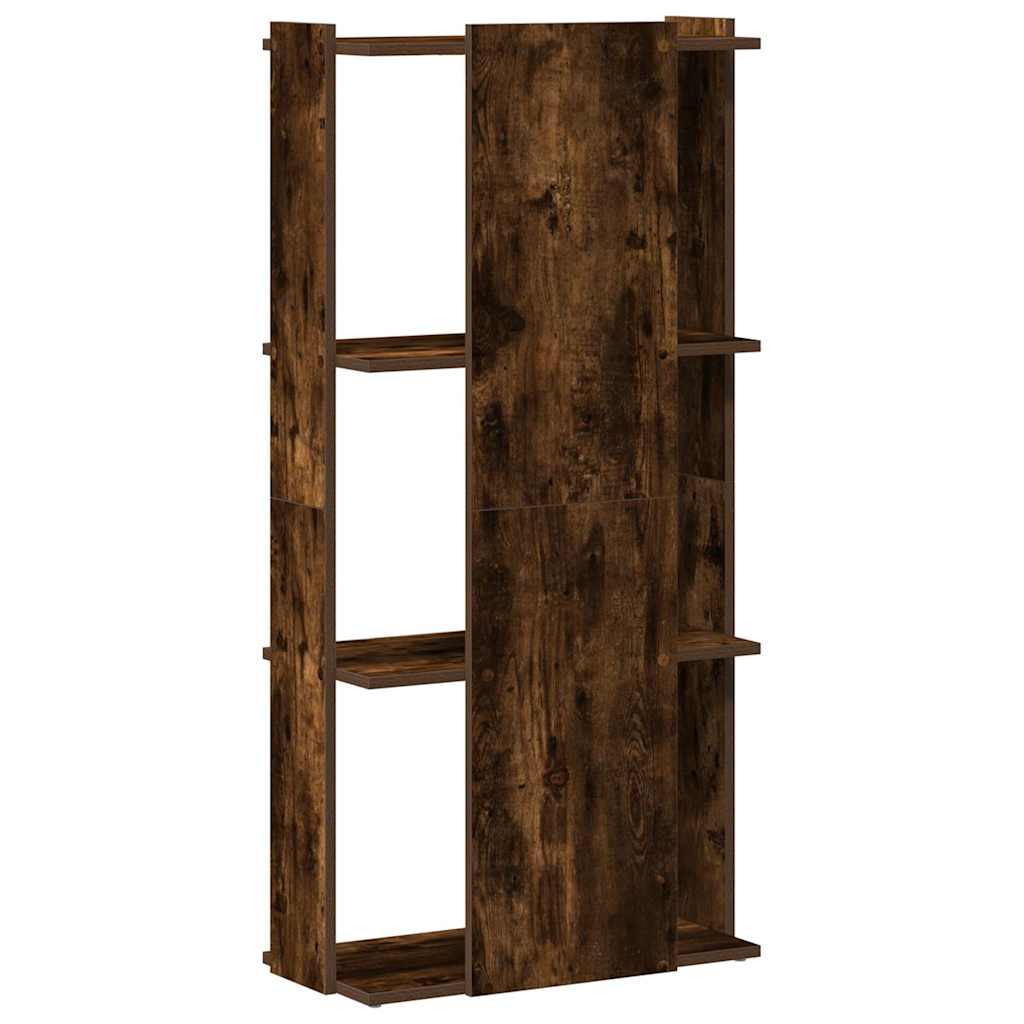 vidaXL Libreria a 3 Ripiani Rovere Fumo 60x30x120 cm Legno Multistrato