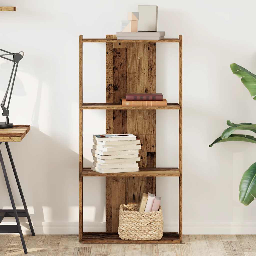 vidaXL Libreria a 3 Ripiani Legno Vecchio 60x30x120 cm in Truciolato VIDAXL