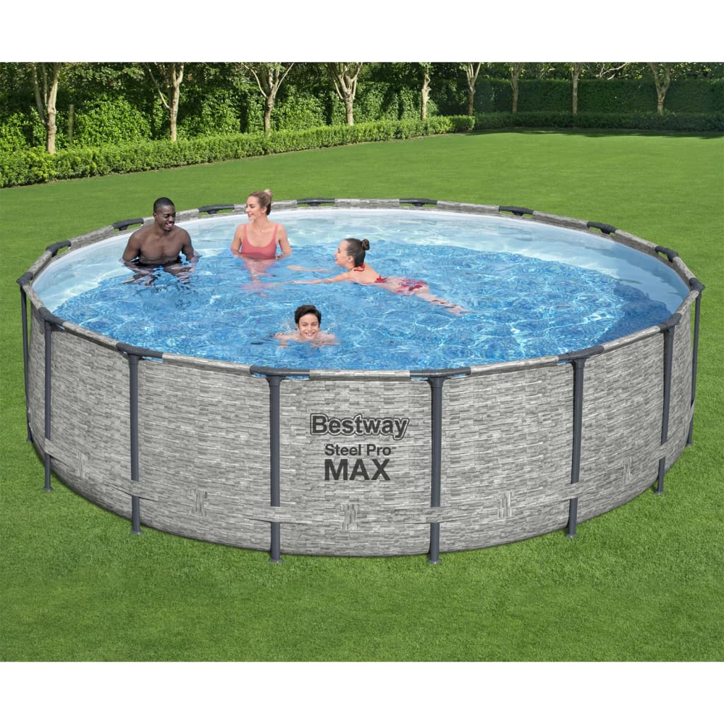 Bestway Piscina Power Steel Rotonda 488x122 cm BESTWAY