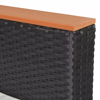 vidaXL Divano da Giardino in Polyrattan Nero