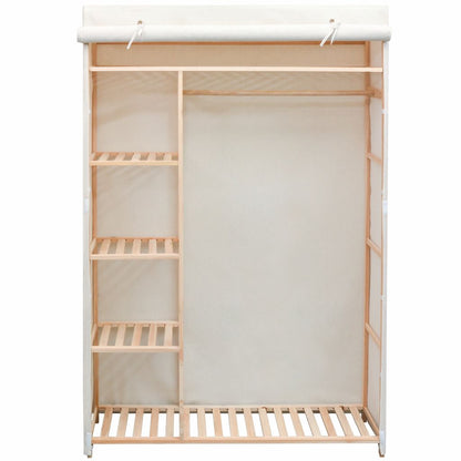 vidaXL Armadio in Stoffa e Legno di Pino 110x40x170 cm