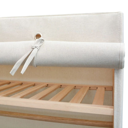 vidaXL Armadio in Stoffa e Legno di Pino 110x40x170 cm