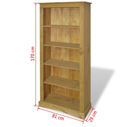 vidaXL Libreria 5 Ripiani Pino Messicano Corona Range 80x40x170cm