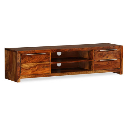 vidaXL Mobile Porta TV Legno Massello di Sheesham 120x30x30 cm
