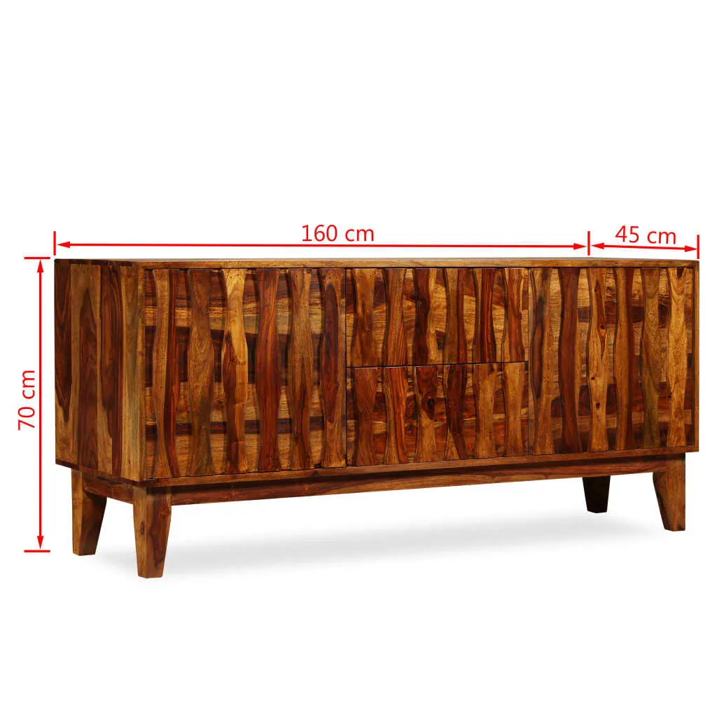 vidaXL Credenza in Legno Massello di Sheesham 160x45x70 cm VIDAXL