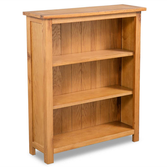 vidaXL Libreria a 3 Ripiani 70x22,5x82 cm in Massello di Rovere