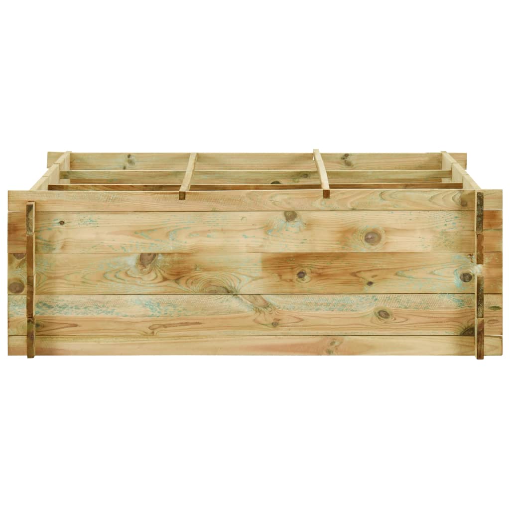 vidaXL Fioriera Giardino Letto Vegetale in Legno di Pino 120x120x40cm