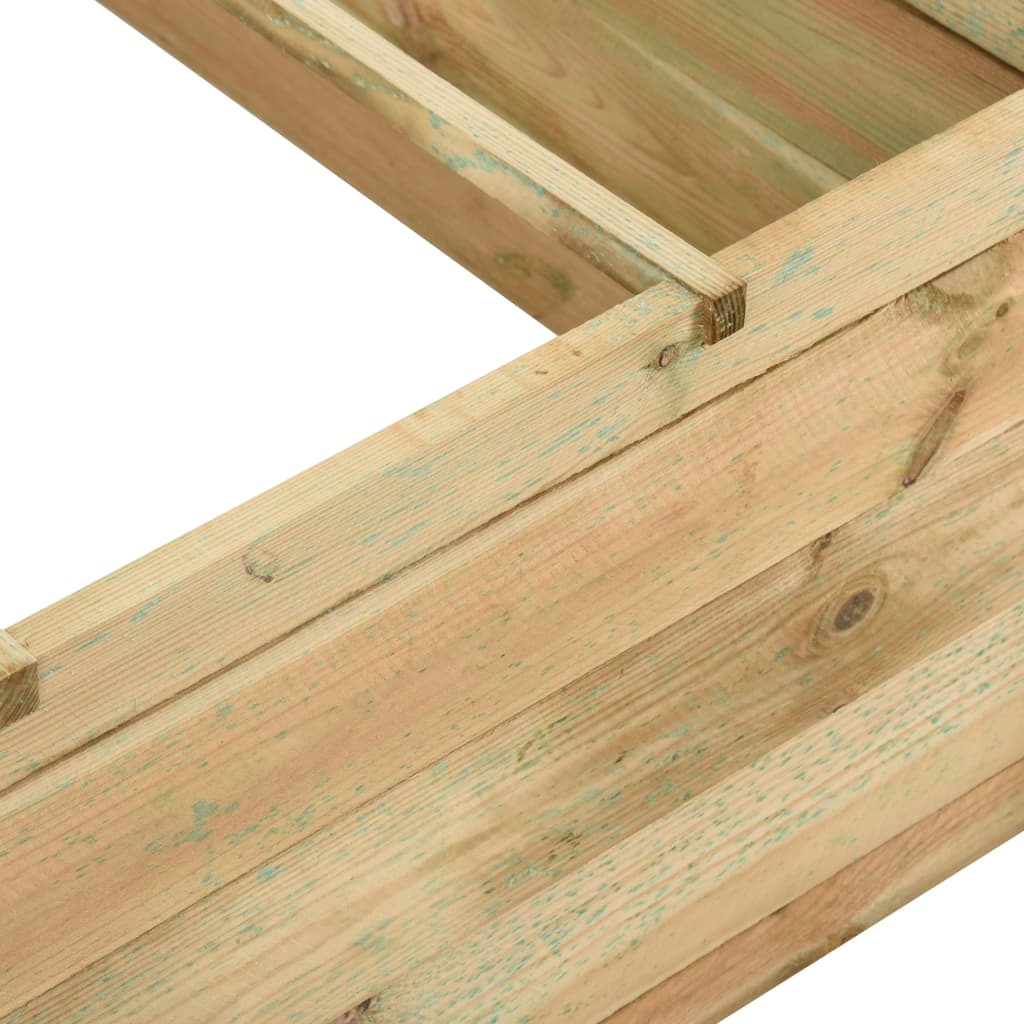 vidaXL Fioriera Giardino Letto Vegetale in Legno di Pino 120x120x40cm