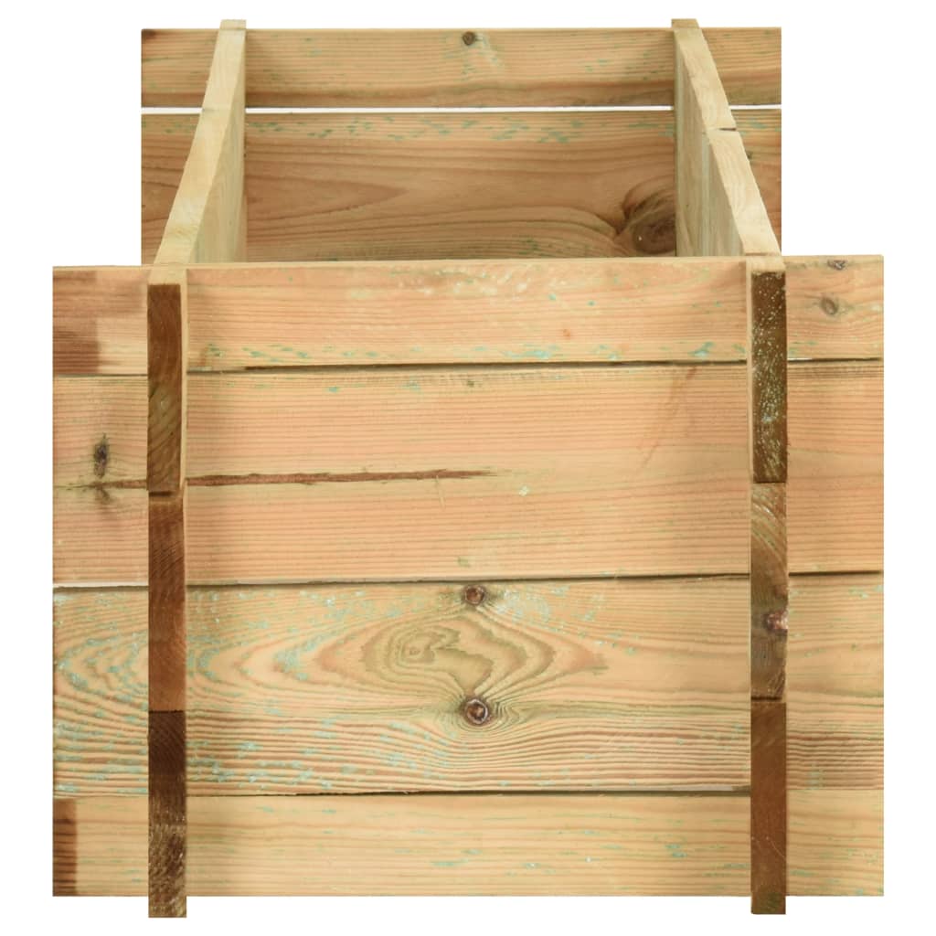 vidaXL Fioriera Giardino Letto Vegetale in Legno Impregnato 120 cm VIDAXL