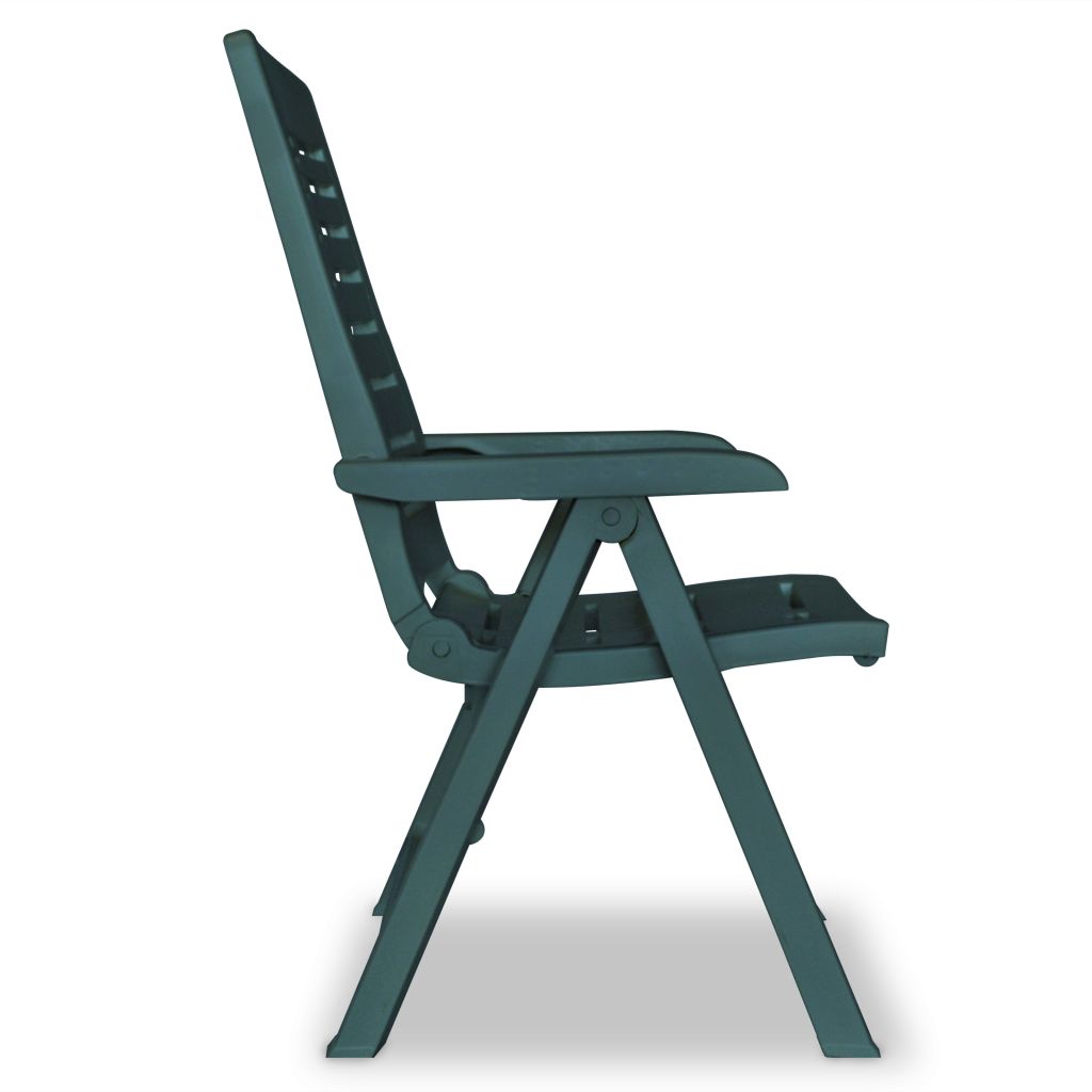 vidaXL Sedie da Giardino 2 pz in Plastica Verde