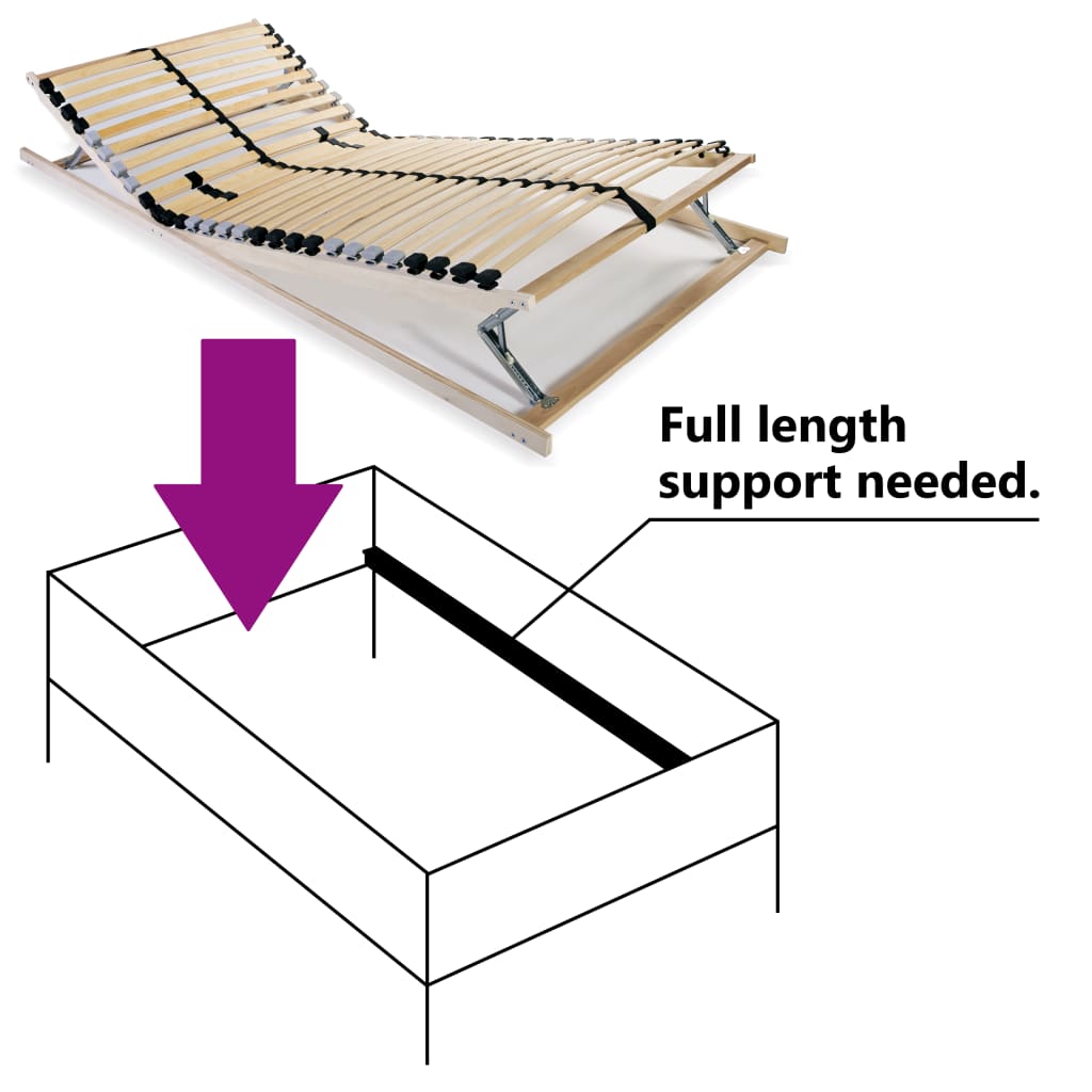 vidaXL Rete a Doghe 7 Zone senza Materasso con 28 Doghe 70x200 cm