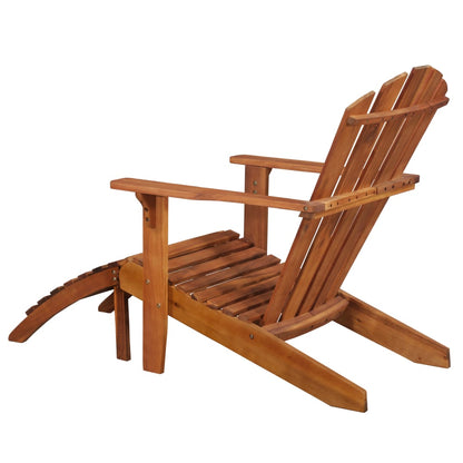 vidaXL Sedia da Giardino Adirondack con Poggiapiedi Massello di Acacia