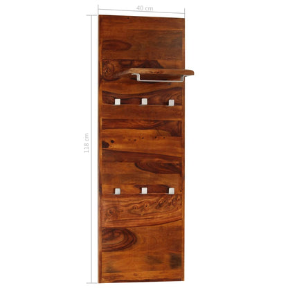 vidaXL Appendiabiti in Legno Massello di Sheesham 118x40 cm