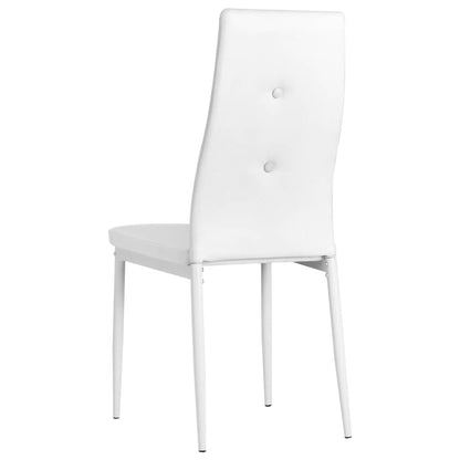 vidaXL Sedie da Pranzo 4 pz Bianche in Similpelle
