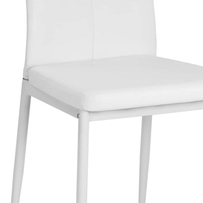 vidaXL Sedie da Pranzo 4 pz Bianche in Similpelle