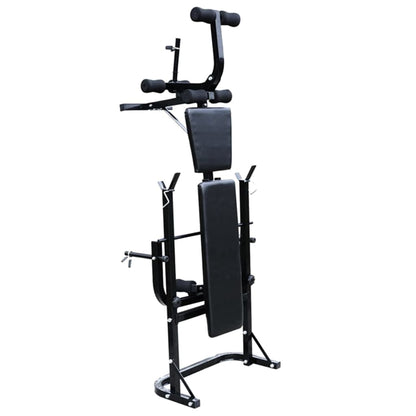 vidaXL Panca Multifunzione con Bilanciere e Set di Manubri 60,5 kg