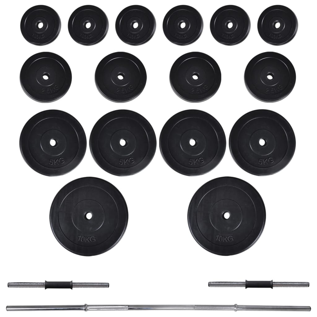 vidaXL Panca Multifunzione con Bilanciere e Set di Manubri 60,5 kg