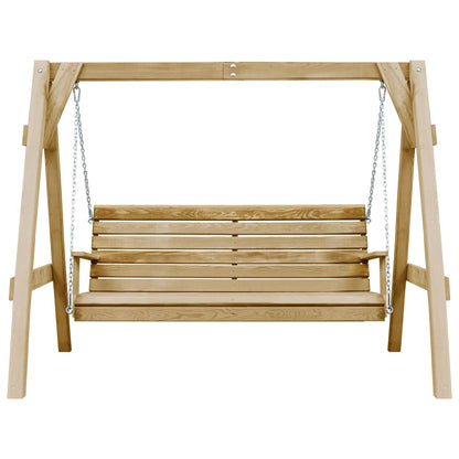vidaXL Panca a Dondolo da Giardino in Pino Impregnato 205x150x157 cm