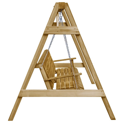 vidaXL Panca a Dondolo da Giardino in Pino Impregnato 205x150x157 cm