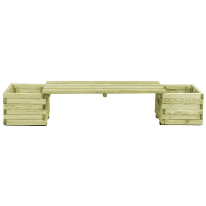 vidaXL Fioriera da Giardino con Panca in Legno di Pino Impregnato