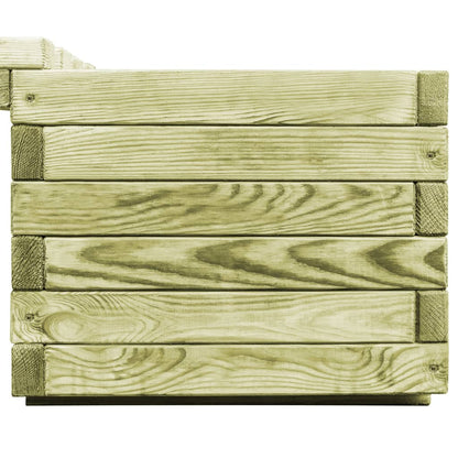 vidaXL Fioriera da Giardino con Panca in Legno di Pino Impregnato