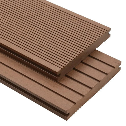 vidaXL Pavimento Esterni WPC Pieno Accessori 10m² 2,2m Marrone Chiaro VIDAXL