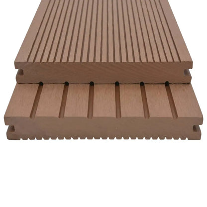 vidaXL Pavimento Esterni WPC Pieno Accessori 10m² 2,2m Marrone Chiaro VIDAXL