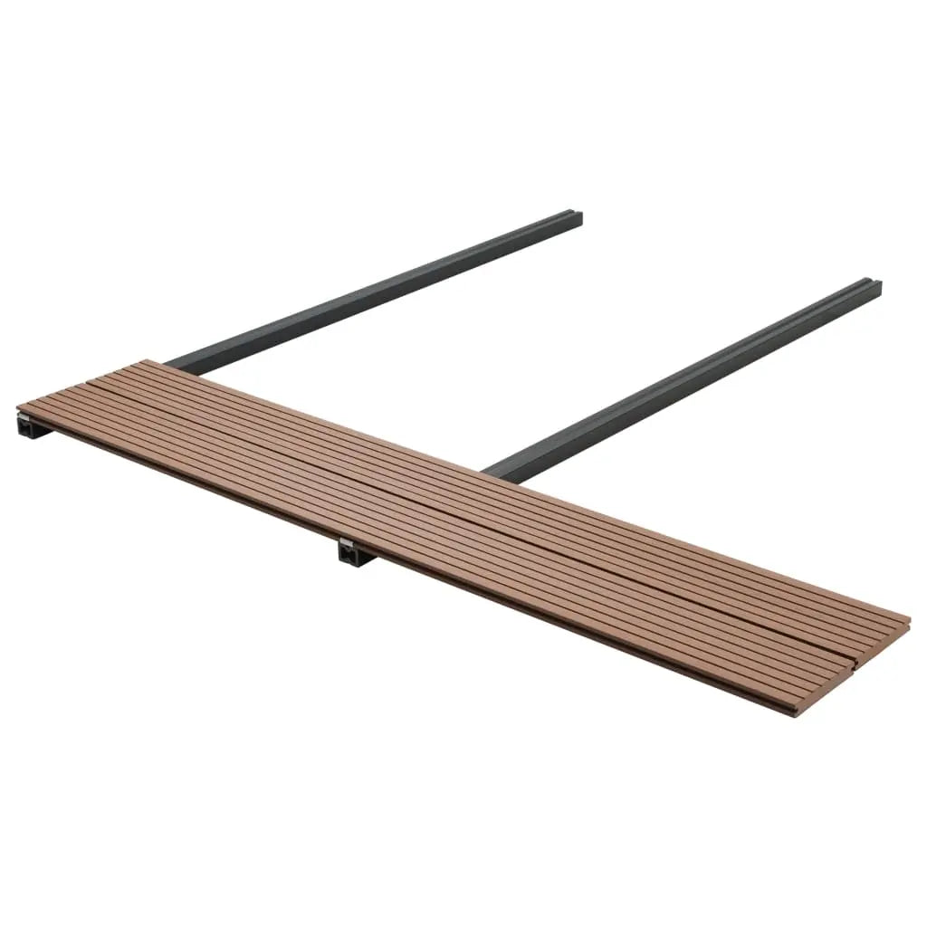 vidaXL Pavimento Esterni WPC Pieno Accessori 10m² 2,2m Marrone Chiaro VIDAXL