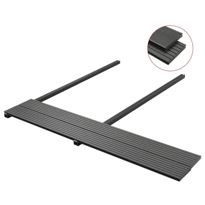 vidaXL Pavimento per Esterni in WPC Pieno Accessori 20 m² 2,2 m Grigio VIDAXL