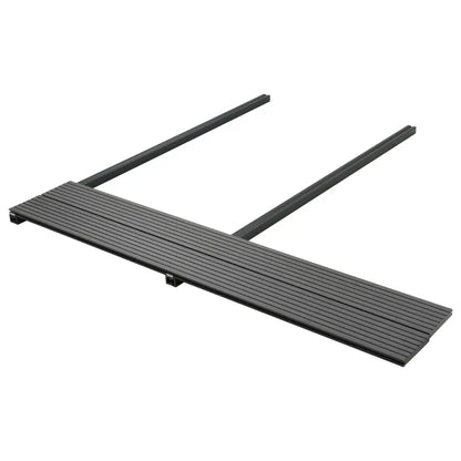 vidaXL Pavimento per Esterni in WPC Pieno Accessori 20 m² 2,2 m Grigio VIDAXL