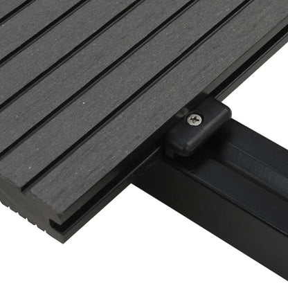 vidaXL Pavimento per Esterni in WPC Pieno Accessori 20 m² 2,2 m Grigio VIDAXL