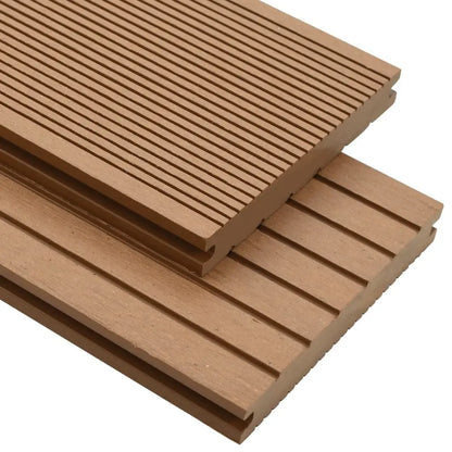 vidaXL Pavimento per Esterni in WPC Pieno Accessori 16 m² 2,2 m Teak VIDAXL