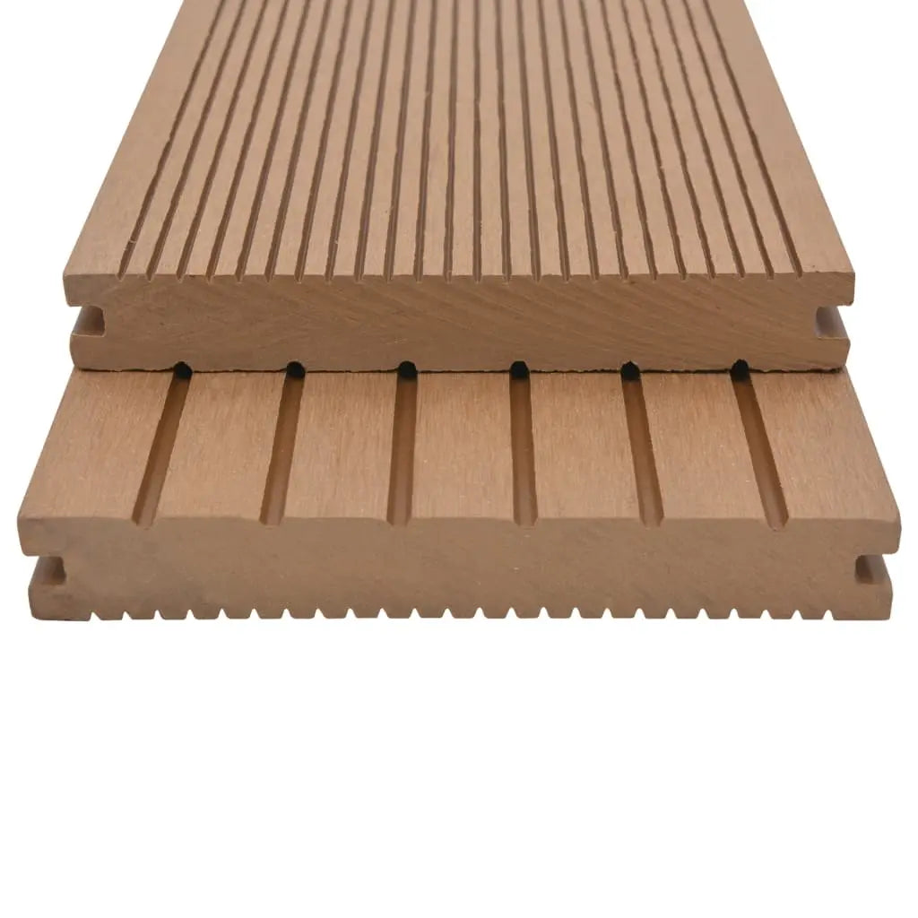 vidaXL Pavimento per Esterni in WPC Pieno Accessori 16 m² 2,2 m Teak VIDAXL