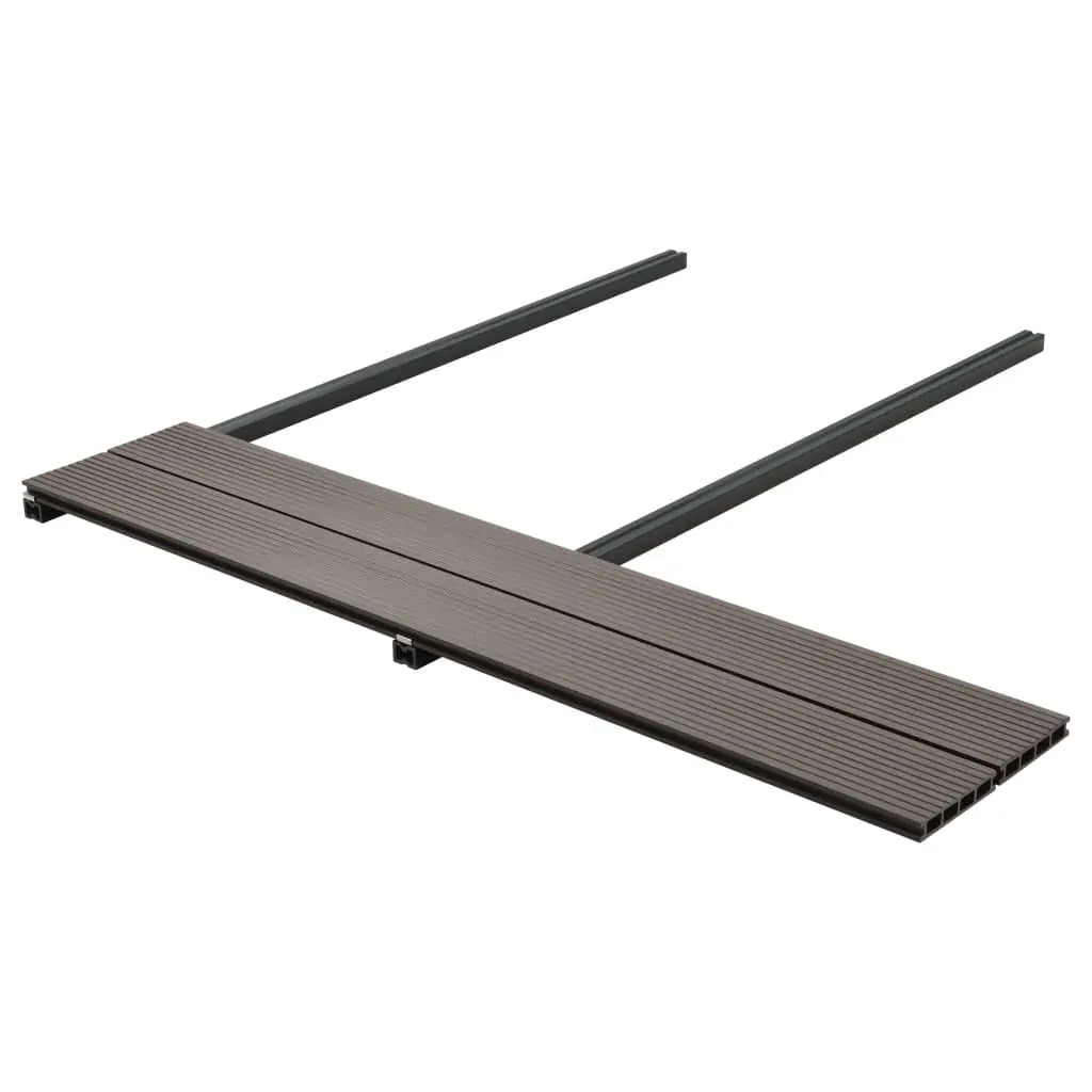 vidaXL Pavimento Esterni in WPC Cavo Accessori 10m² 2,2m Marrone Scuro VIDAXL