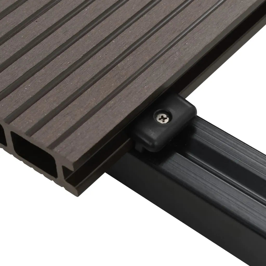 vidaXL Pavimento Esterni in WPC Cavo Accessori 10m² 2,2m Marrone Scuro VIDAXL