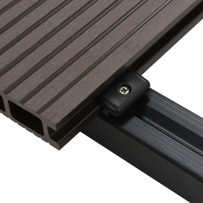 vidaXL Pavimento Esterni in WPC Cavo Accessori 20m² 2,2m Marrone Scuro VIDAXL
