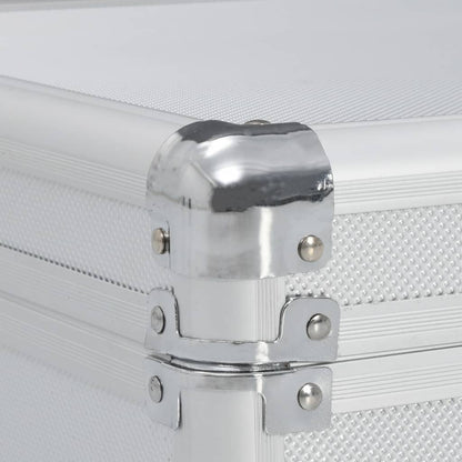 vidaXL Custodia per Pistola Argento 134x35x12 cm in Alluminio