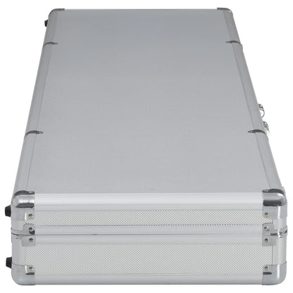 vidaXL Custodia per Pistola Argento 134x35x12 cm in Alluminio
