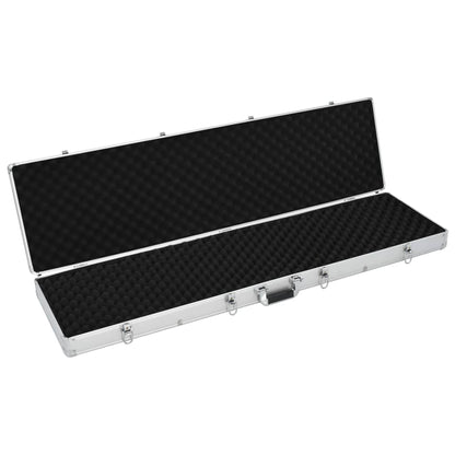 vidaXL Custodia per Pistola Argento 134x35x12 cm in Alluminio