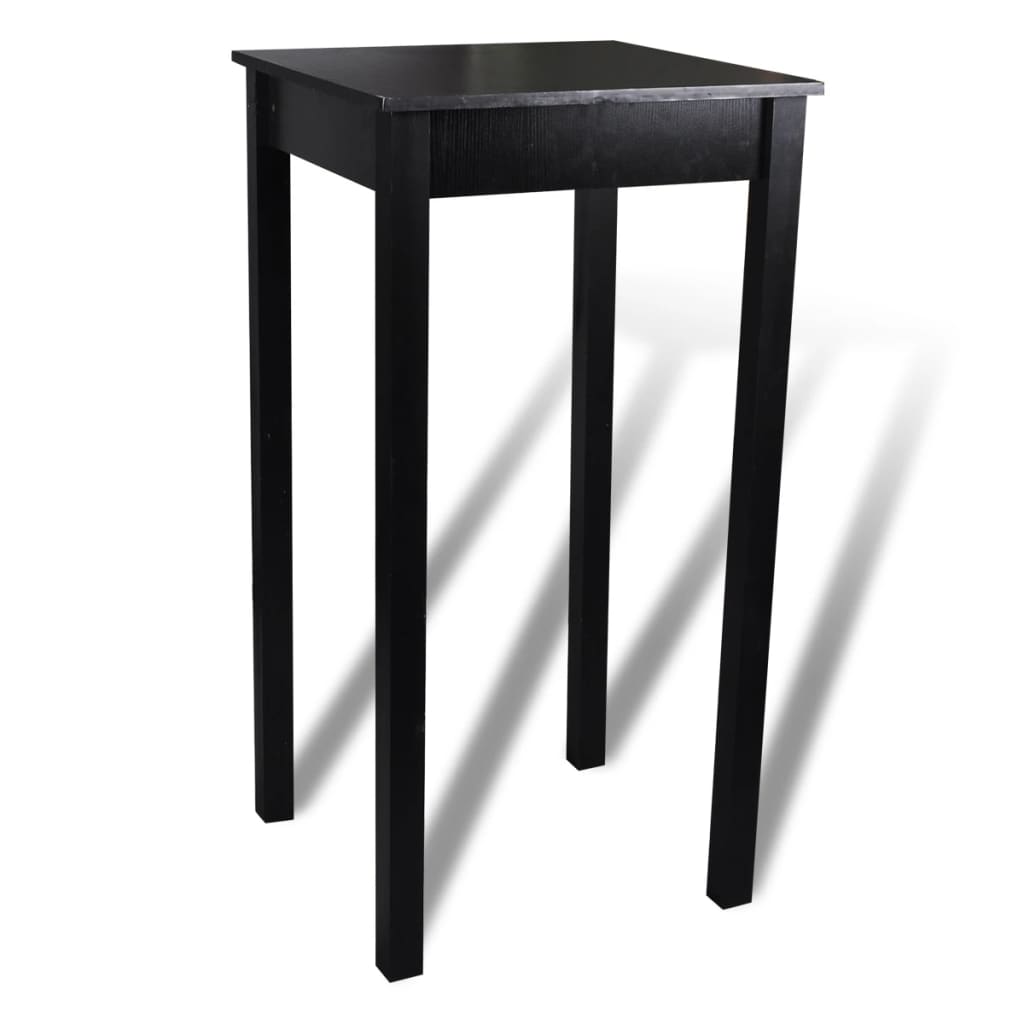 vidaXL Tavolo da Bar in MDF Nero 55x55x107 cm