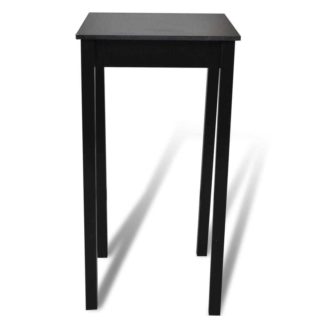 vidaXL Tavolo da Bar in MDF Nero 55x55x107 cm