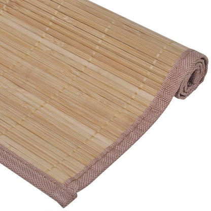 6 Tovagliette di Bamboo 30 x 45 cm Marrone