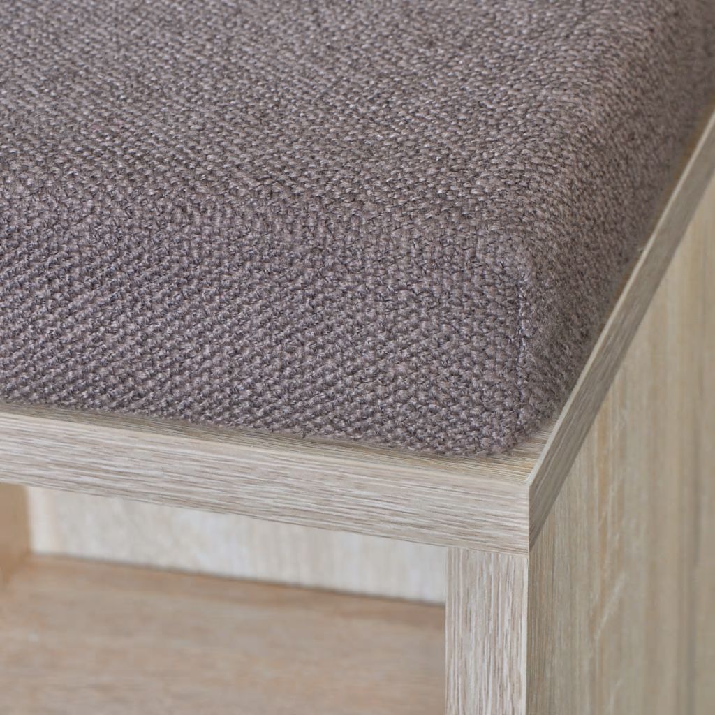 vidaXL Panchina con Scarpiera con 10 Scomparti Colore Rovere