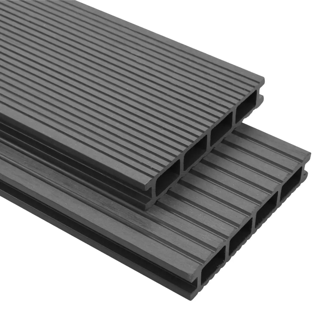 vidaXL Pavimento per Esterni in WPC con Accessori 20 m² 2,2 m Grigio VIDAXL