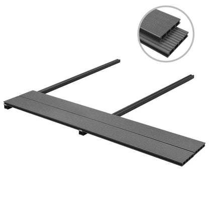 vidaXL Pavimento per Esterni in WPC con Accessori 20 m² 2,2 m Grigio VIDAXL