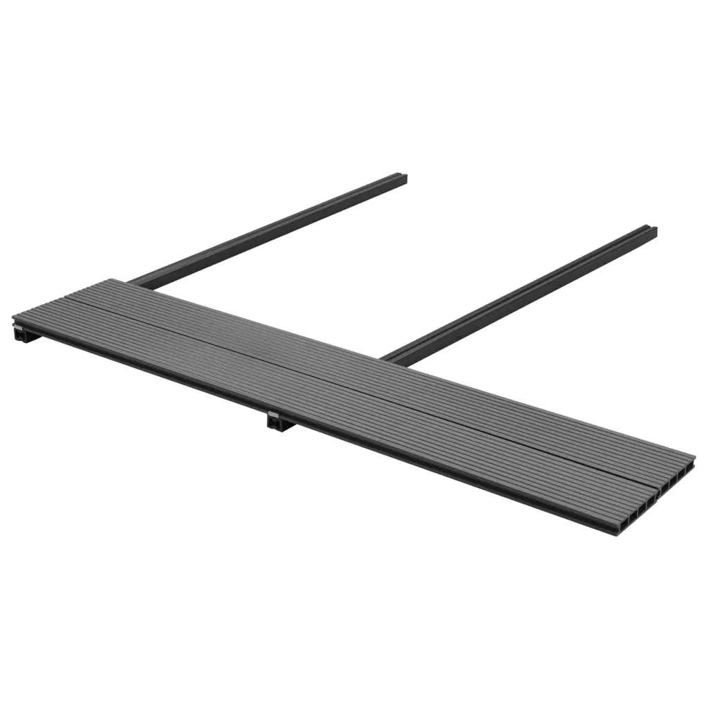 vidaXL Pavimento per Esterni in WPC con Accessori 20 m² 2,2 m Grigio VIDAXL